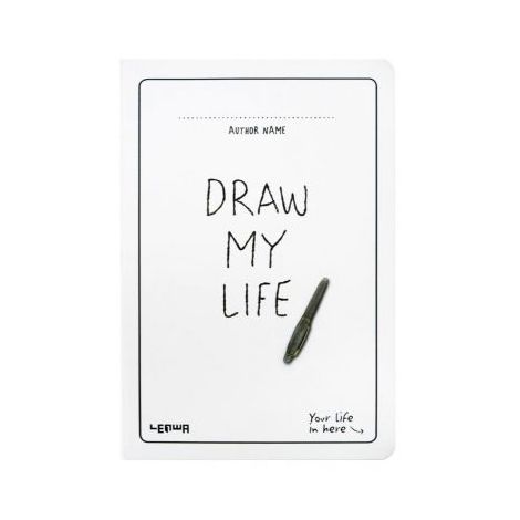 Notes szkicownik Lenwa A5/96 Draw My Life Długopis